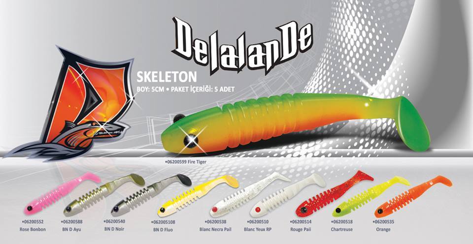 Delalande Skeleton Serisi 5.5cm Silikon Yem
