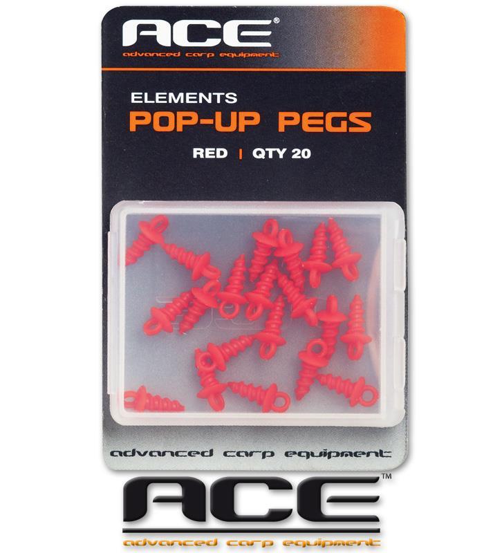 ACE POP-UP PEGS FLUORESCENT - RED -