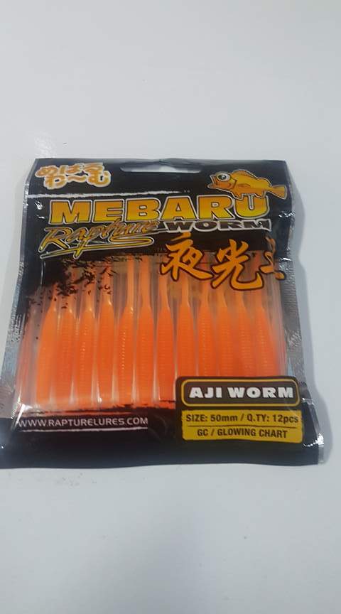 Rapture Mebaru Aji Worm Silikon Yem 5cm (Turuncu) glow