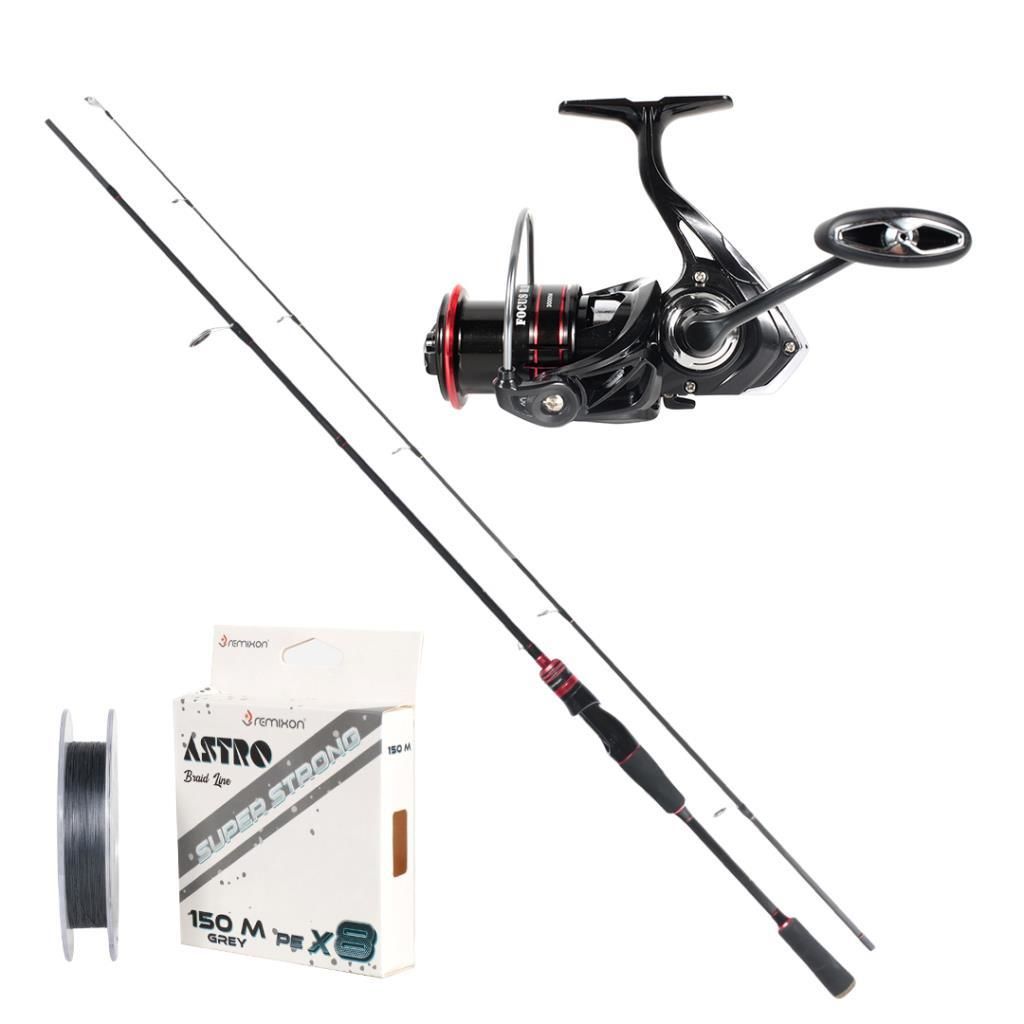 Remixon Focus RD 270cm 5-35gr Kamış +RD 4000 M 5+1 Bilya Makina Spin Set