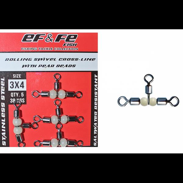 Fırdöndü Rolling Swivel Crossline Pear Beads