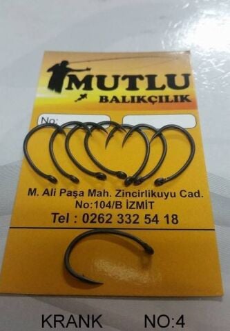 Krank Tipi Teflon Sazan İğnesi  (10ad)