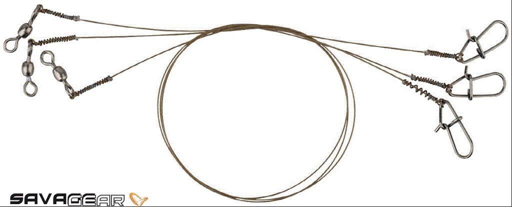Savage gear Raw49 Uncoated Trace 20 cm 0.27 mm 7 kg Lrf Teli (3 p