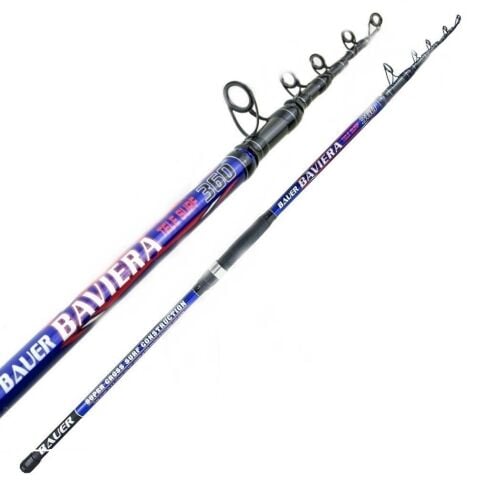 Bauer Baviera 390cm Teleskopik Surf Olta Kamışı 100-200 Gr