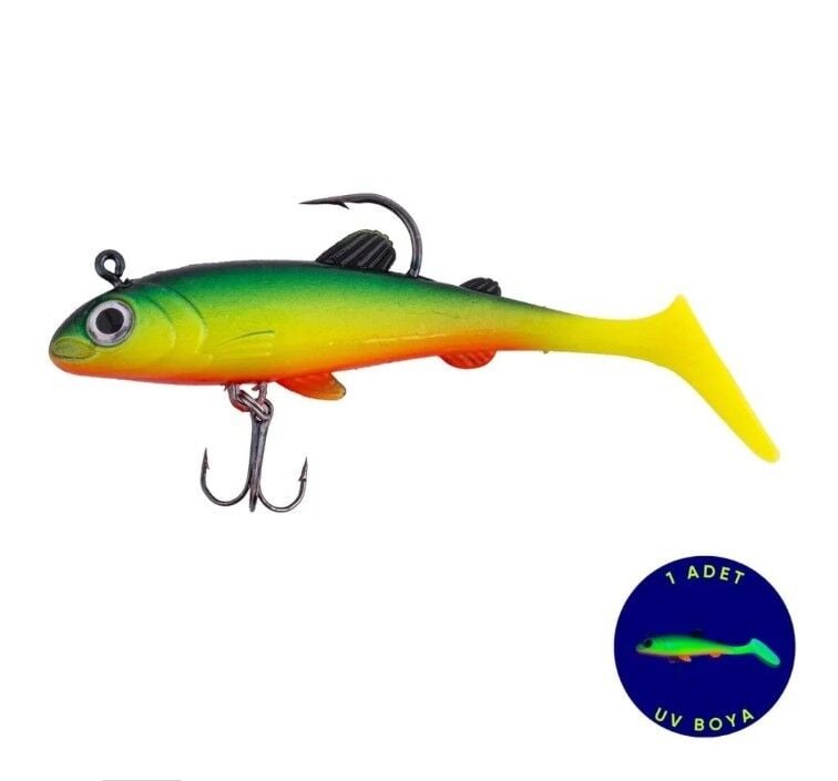 Fishack 10cm 15gr Üçlü İğneli UV Boyalı  Suni Yem