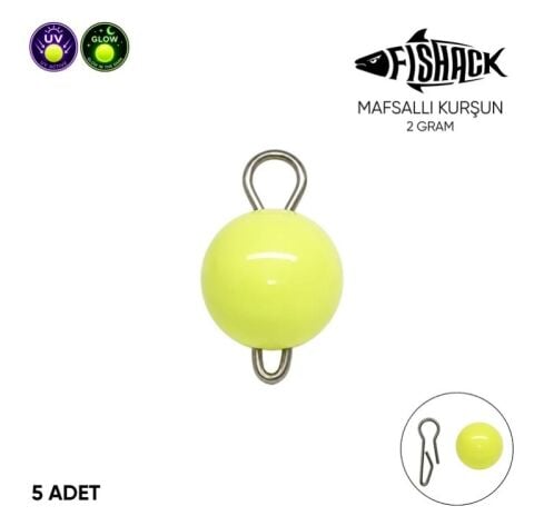 Fishack Uv Glow Mafsallı Kurşun 2 gr