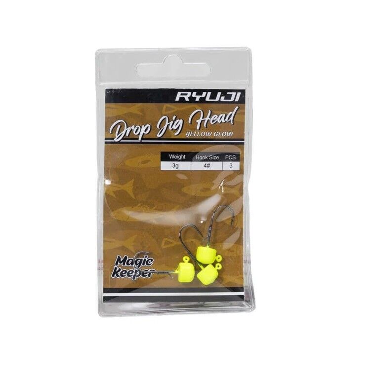 Ryuji Yellow Glow Drop Jig Head