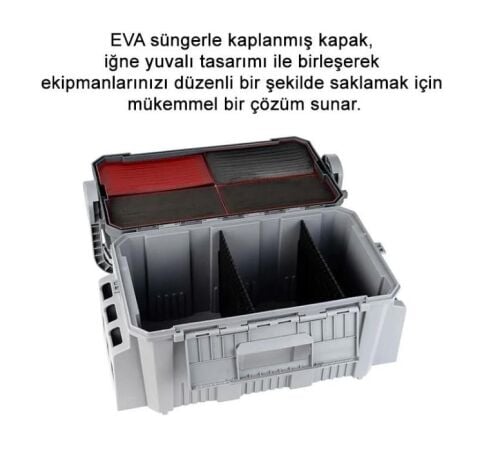 Shufa Çift Katlı Ekstra Dayanıklı Profesyonel Balıkçı Kutu Çanta 19,5L - Kırmızı
