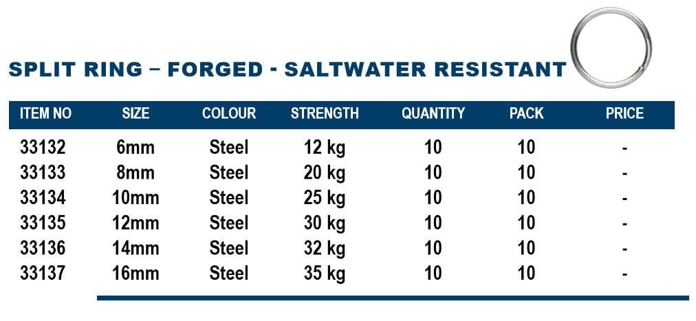 Okuma Splitring Forged 10 Adet - 8 mm Halka