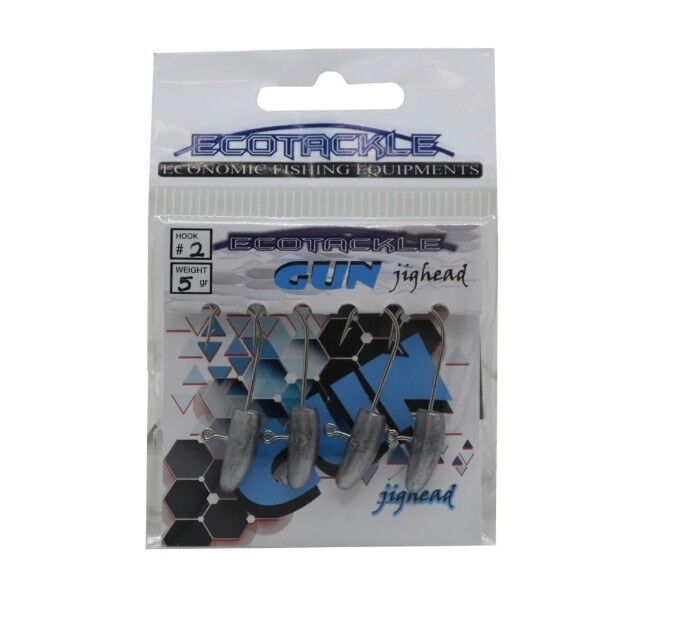 Ecotackle Gun Lrf Jighead #6 (4pcs)