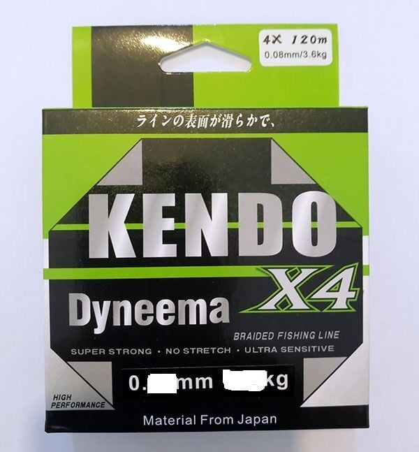 Kendo Dynema 4 Örgü 0,08mm 120Mt YENİ(Green)