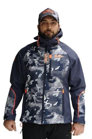 Fujin Camo Softshell Mont ( Mavi)