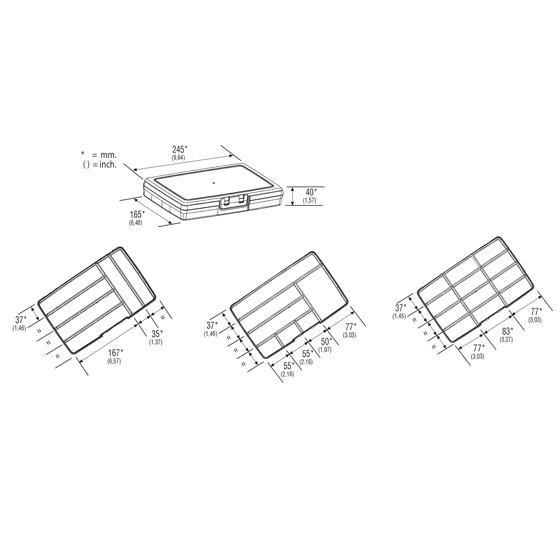 Panaro Art 191/4N 4 Gözlü Kutu 245*165*40mm.