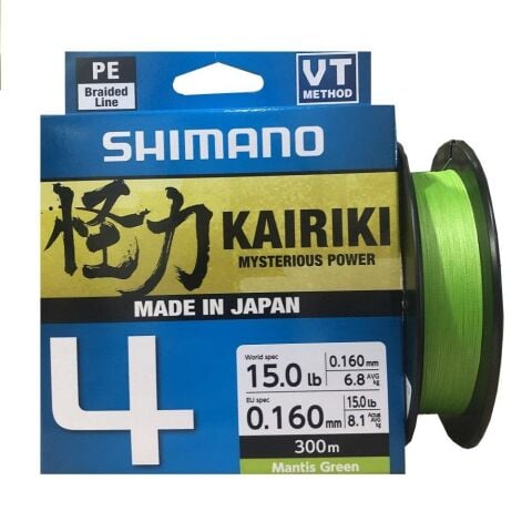 Shimano Kairiki 4 Kat Mantis Green 300 mt İp Misina