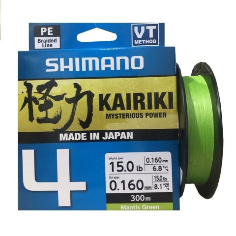Shimano Kairiki 4 Kat Mantis Green 300 mt İp Misina