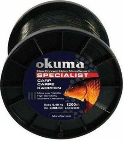 Okuma Carp 1200 mt 25,00 lb 11,36 kg 0,40 mm Camou Misina