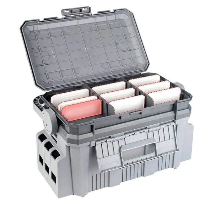 Shufa Çift Katlı Ekstra Dayanıklı Profesyonel Balıkçı Kutu Çanta 19,5L - Gri