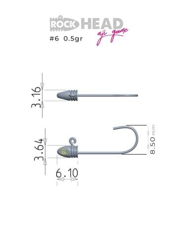 Fujin Rock-Head 6no Aji Game Jighead