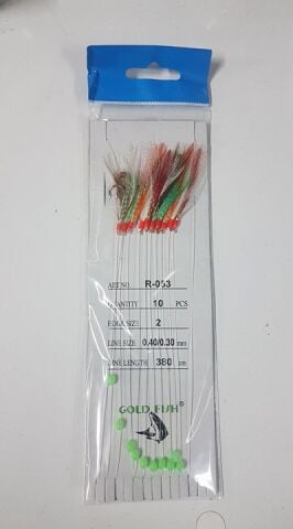 Gold Fish Çapari Karışık Tüylü Beyaz İğne 10'lu