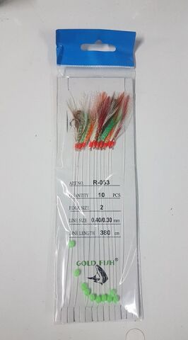 Gold Fish Çapari Karışık Tüylü Beyaz İğne 10'lu