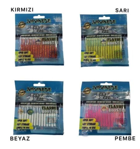 Japanese Baby Worm 4.5cm Kokulu LRF Silikonu