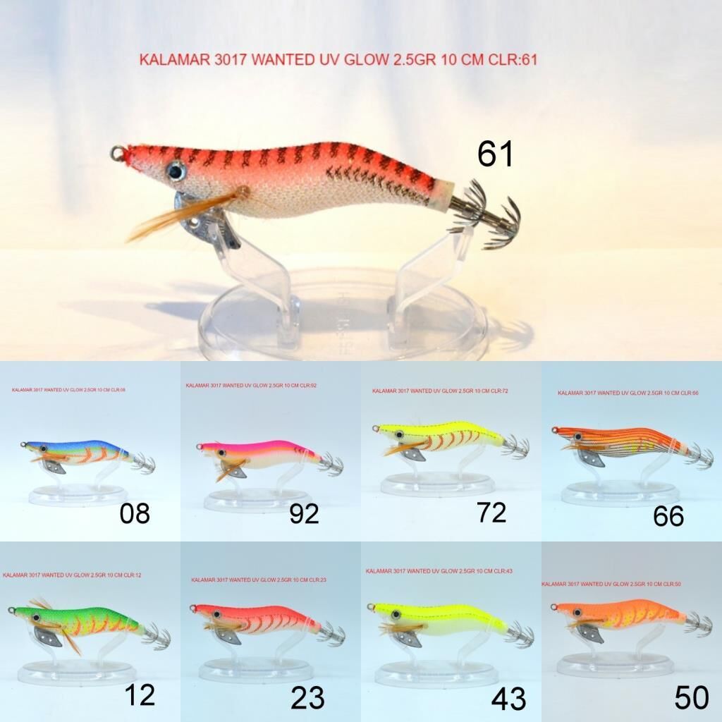 Captain 3017 Wanted UV Glow 2.5 gr 10 cm Kalamar Zokası