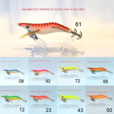 Captain 3017 Wanted UV Glow 2.5 gr 10 cm Kalamar Zokası