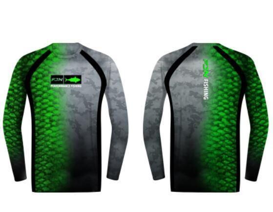 Fujin Performance T-Shirt Green Ocean Large