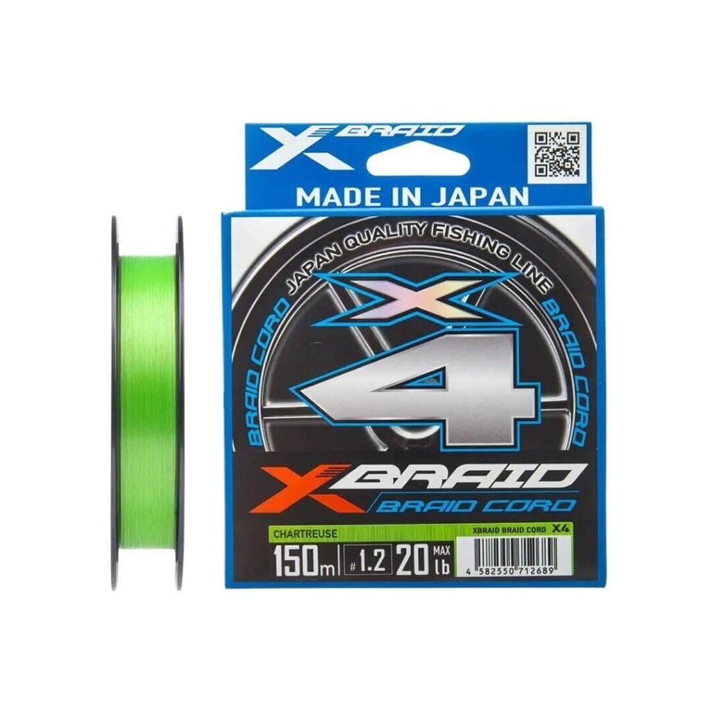 YGK X035 Braid Cord PE X4 150M 2.7 kg 0.09mm Fluo Green