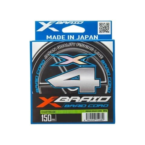YGK X035 Braid Cord PE X4 150M 2.7 kg 0.09mm Fluo Green