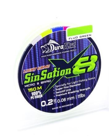 Duraking Sinsation 8X 150mt İp Misina (Fluo Green)
