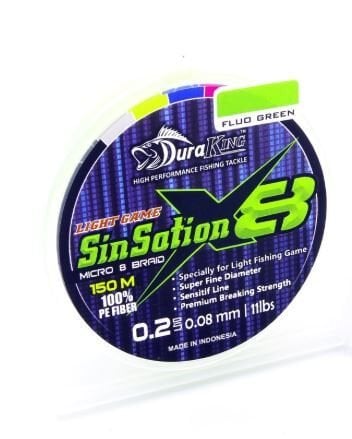 Duraking Sinsation 8X 150mt İp Misina (Fluo Green)