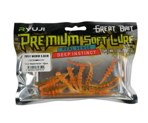 Ryuji Tipsy Worm 5.8cm Silikon Yem (12 Adet)