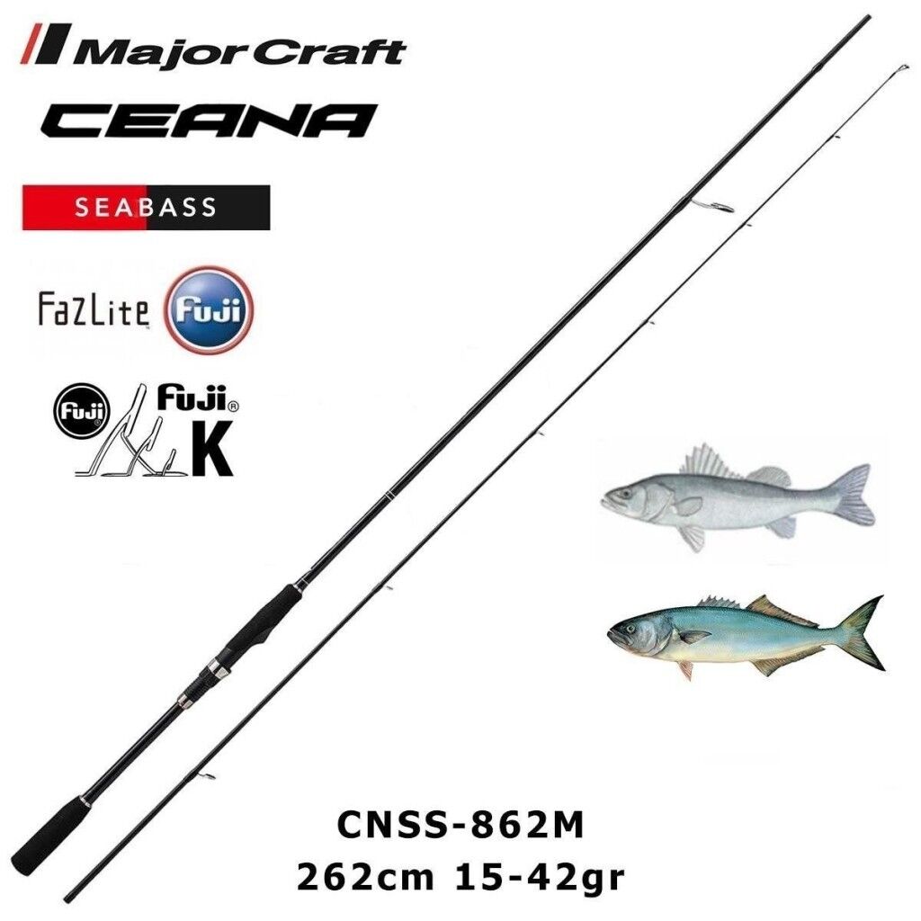 Major Craft Ceana CNSS-862M Seabass 262cm 15-42gr (2P) Spin Kamış