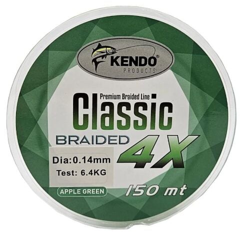 Kendo Classic 4X 150m Apple Green Örgü İp Misina