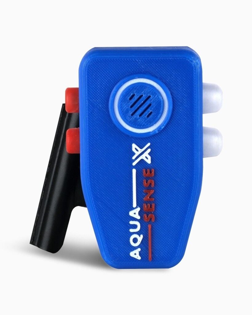 AquaSense X  Işıklı ve Sesli Balık Alarmı MAVİ