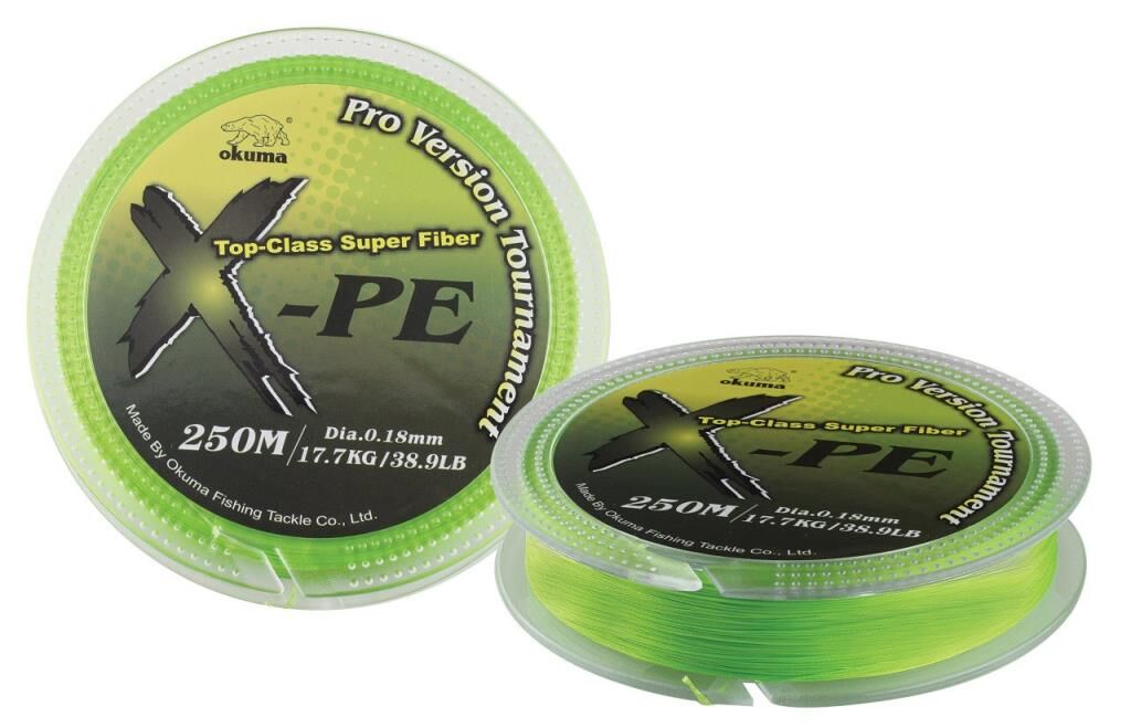 Okuma X-PE Dynema 8 Örgü 250 mt 0,15 Green Misina