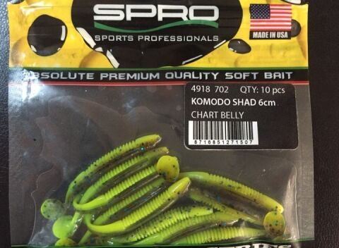 Spro Komodo Shad 6 cm Chart Belly 1/10 Silikon Yem