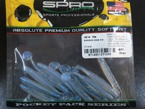 Spro Komodo Shad 6 cm Ice Blue 1/10 Silikon Yem
