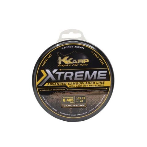 K-Karp Xtreme Camo Brown Serisi 0.35mm  1000m Monofilament Misina