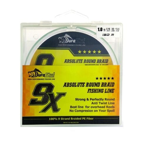 Duraking 9X 9 Kat 0.16mm 150MT İp misina Koyu Yeşil