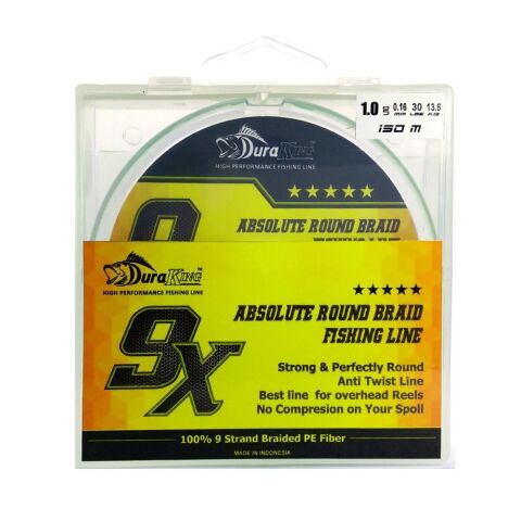 Duraking 9X 9 Kat 0.16mm 150MT İp misina Koyu Yeşil