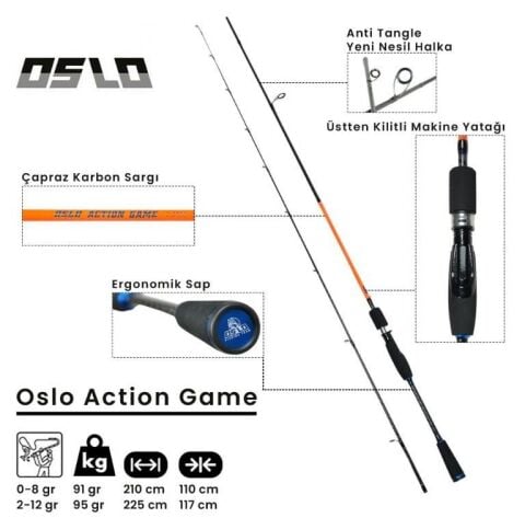 Oslo Action Game 210cm 1-8gr LRF Olta Kamışı
