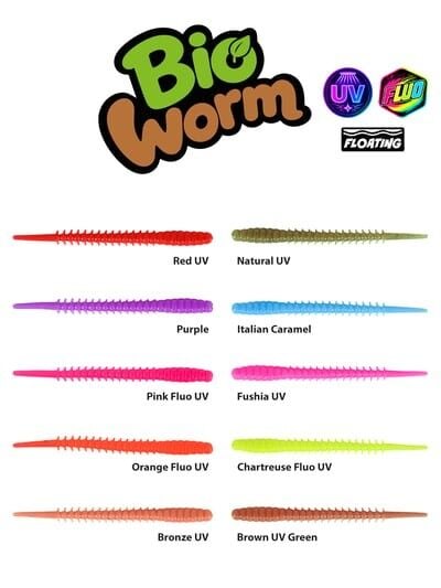 Fujin Bio Worm 6cm Sıvılı Kokulu Floating LRF Silikonu (18 Adet)