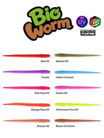 Fujin Bio Worm 6cm Sıvılı Kokulu Floating LRF Silikonu (18 Adet)