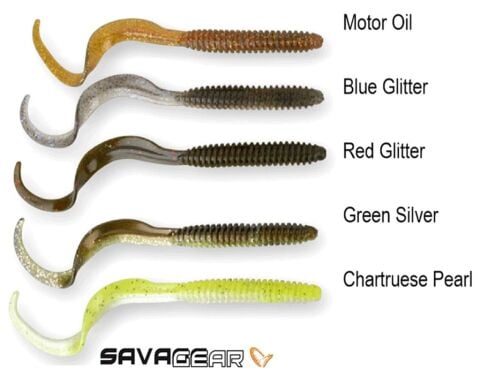 Savage gear LB Rib Worm 90 mm 10 Adet Suni Yem