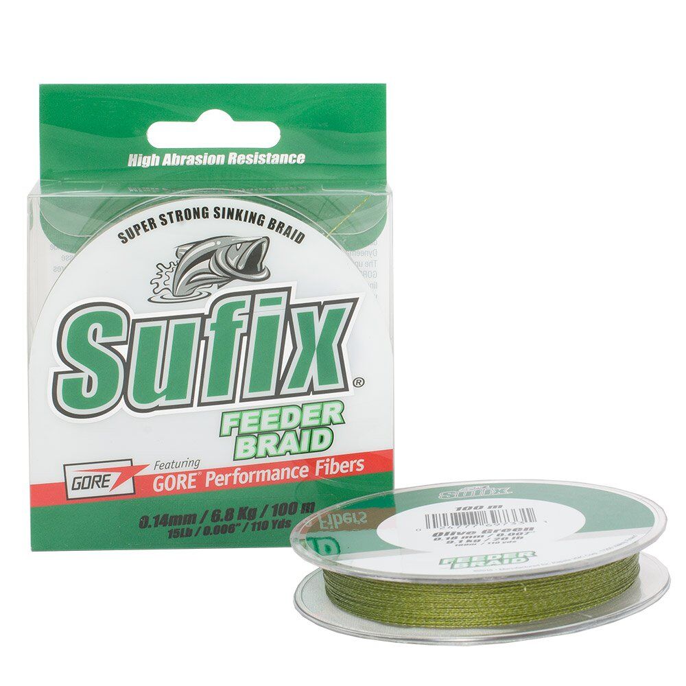 Sufix Feeder Braid 0.08mm 100mt Olive Green