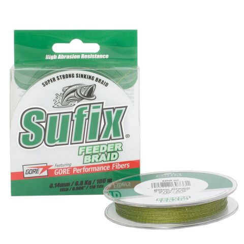 Sufix Feeder Braid 0.08mm 100mt Olive Green