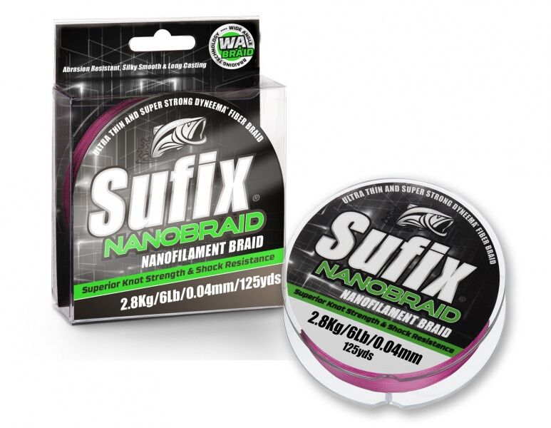 Sufix Nanobraid Pink 0.08mm 100mt