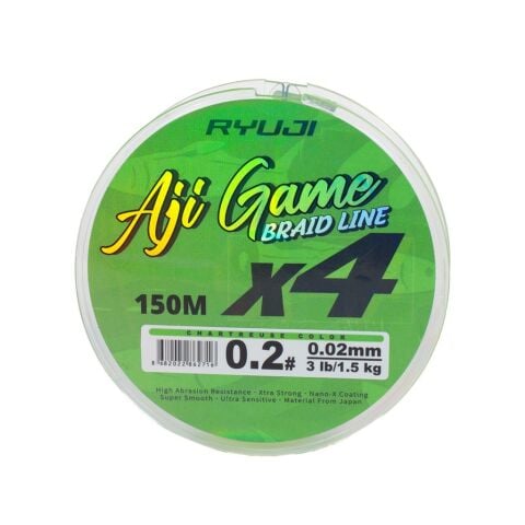Ryuji Aji Game 4x 150 Mt Chartreuse İp Misina